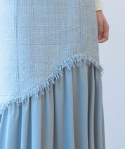 ドッキングアシンメトリースカートsdp0320 ブルーグレー