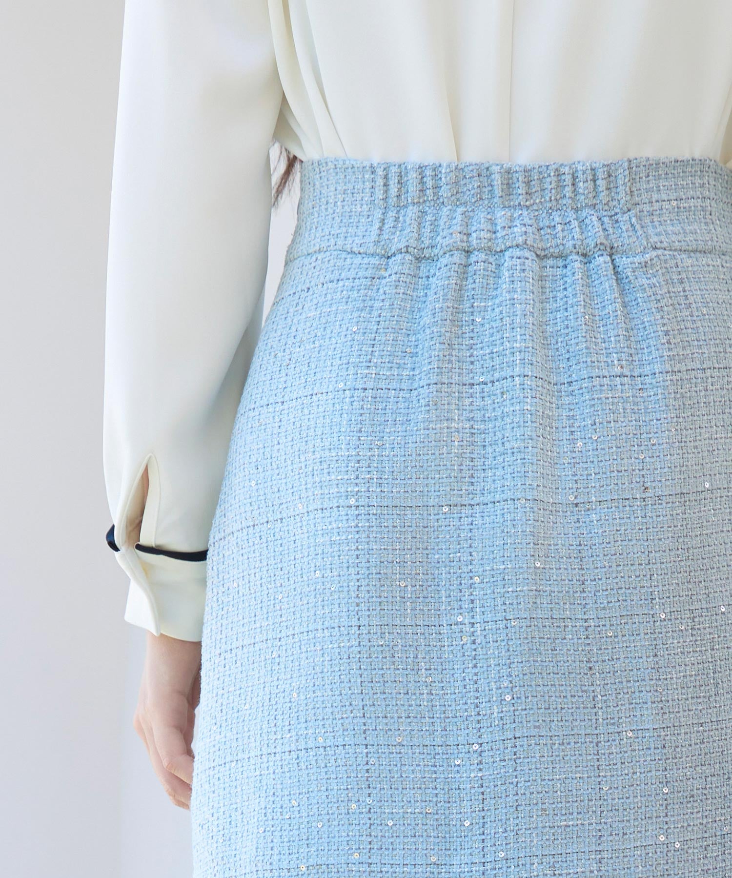 ドッキングアシンメトリースカートsdp0320 ブルーグレー