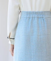 ドッキングアシンメトリースカートsdp0320 ブルーグレー