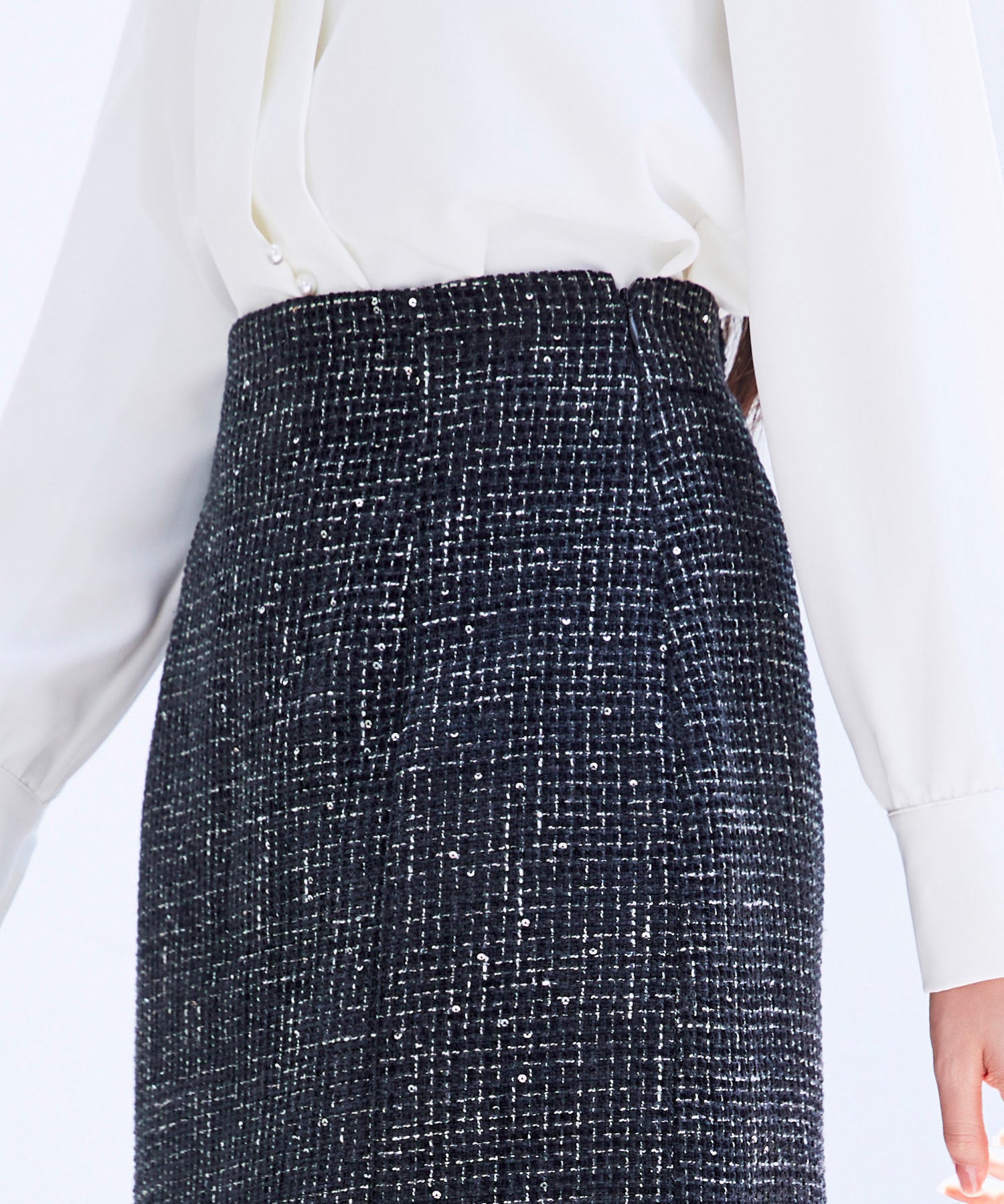 ドッキングアシンメトリースカートsdp0320 ブラック