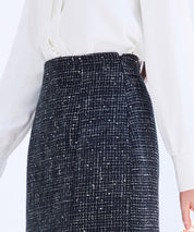 ドッキングアシンメトリースカートsdp0320 ブラック