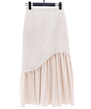 ドッキングアシンメトリースカートsdp0320 ライトブラウン