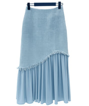 ドッキングアシンメトリースカートsdp0320 ブルーグレー