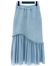 ドッキングアシンメトリースカートsdp0320 ブルーグレー