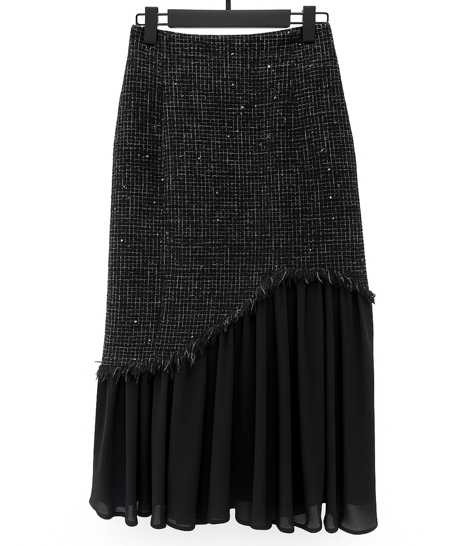 ドッキングアシンメトリースカートsdp0320 ブラック