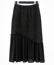 ドッキングアシンメトリースカートsdp0320 ブラック