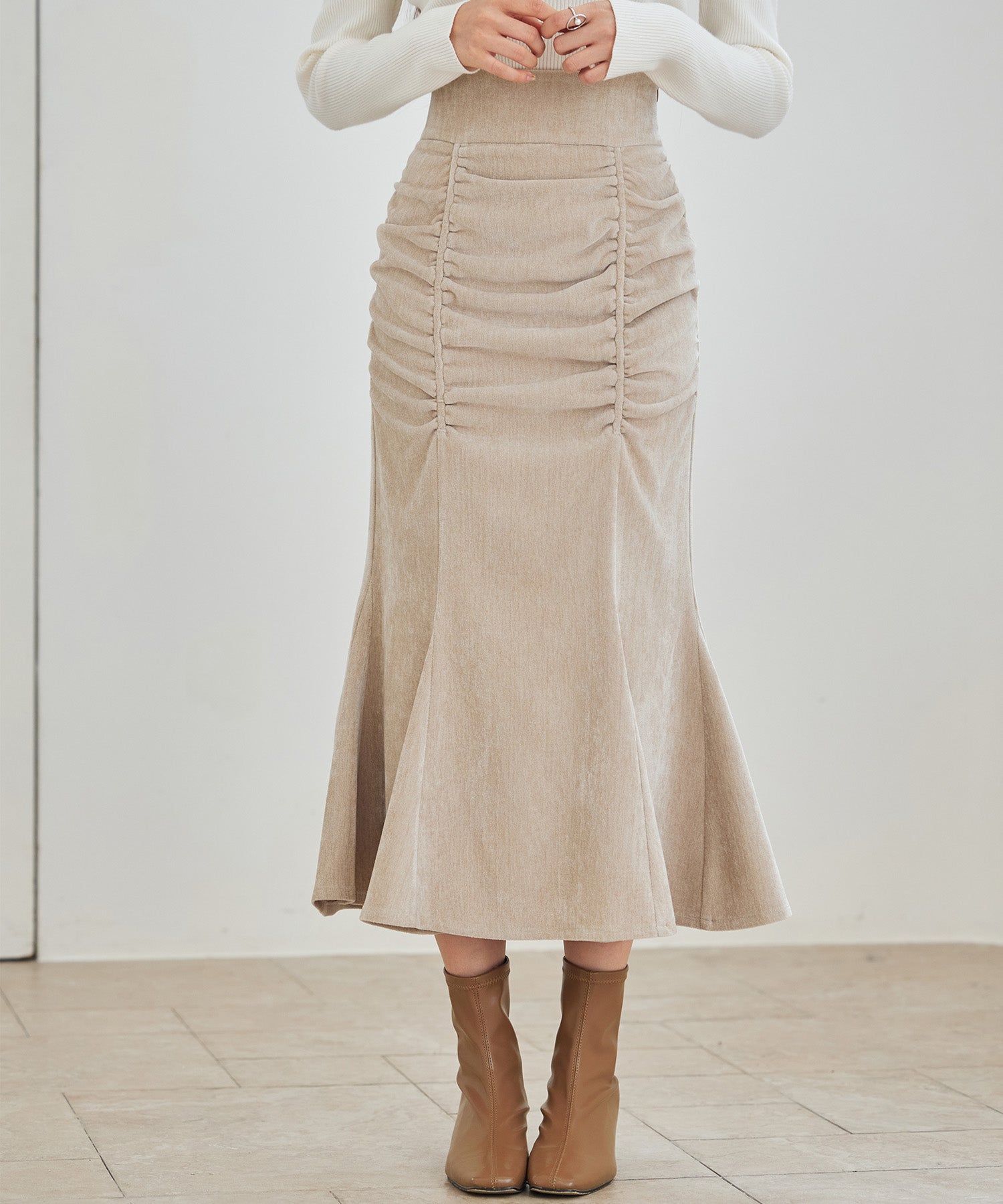 シャーリングハイウエストマーメイドスカート
sdp0321-102-14