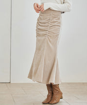 シャーリングハイウエストマーメイドスカート
sdp0321 ベージュ