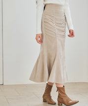 シャーリングハイウエストマーメイドスカート
sdp0321 ベージュ