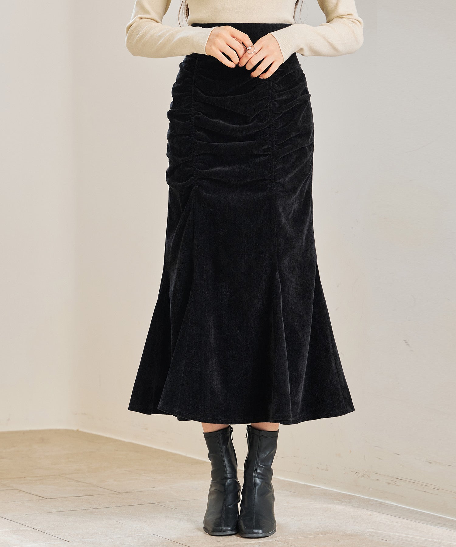 シャーリングハイウエストマーメイドスカート
sdp0321-102-8