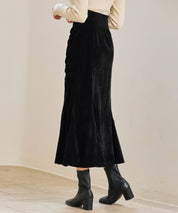 シャーリングハイウエストマーメイドスカート
sdp0321 ブラック