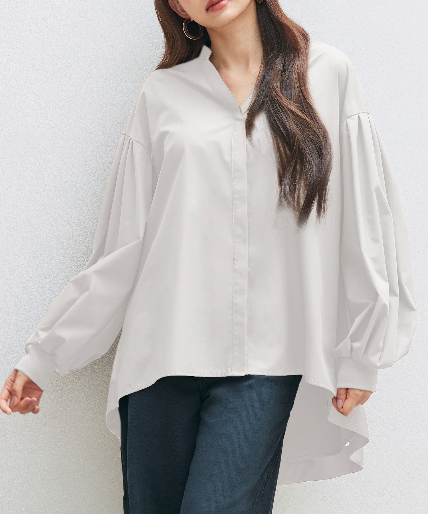 ギャザーチュールドッキングブラウスsdp0323-103-1