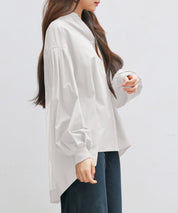 ギャザーチュールドッキングブラウスsdp0323 ホワイト