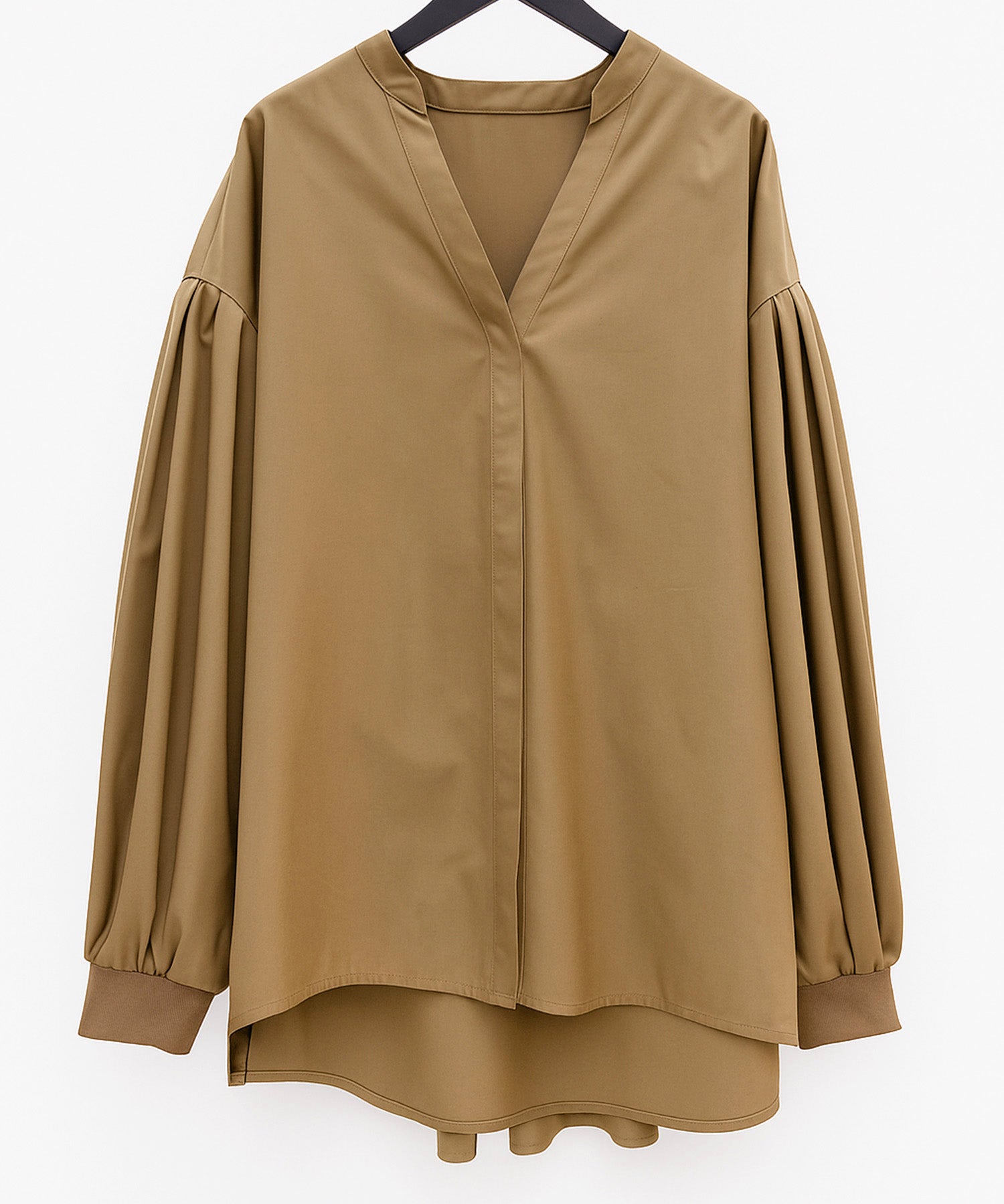 ギャザーチュールドッキングブラウスsdp0323 ブラウン