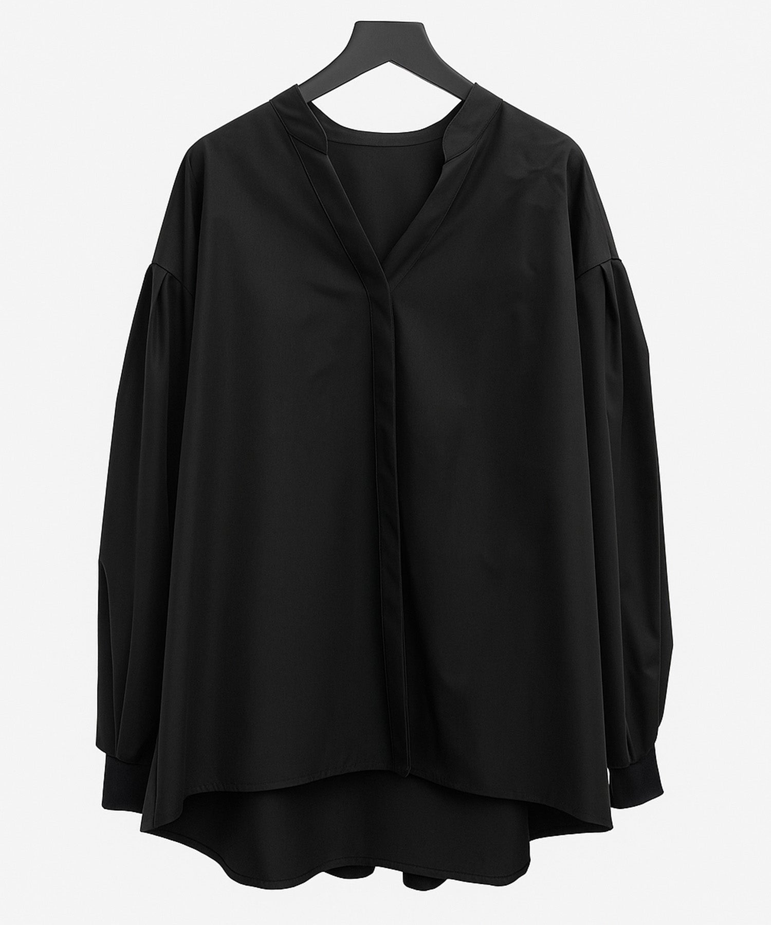 ギャザーチュールドッキングブラウスsdp0323 ブラック