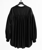 ギャザーチュールドッキングブラウスsdp0323 ブラック