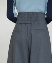 ハイウエストのセーラーワイドパンツsdp0327 チャコール