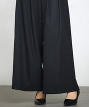 ハイウエストのセーラーワイドパンツsdp0327 ブラック