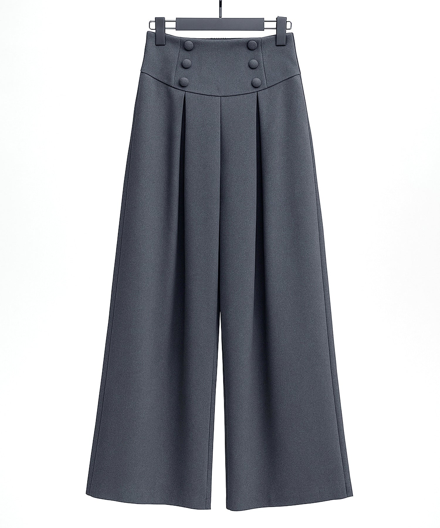 ハイウエストのセーラーワイドパンツsdp0327 チャコール