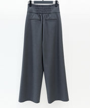 ハイウエストのセーラーワイドパンツsdp0327 チャコール