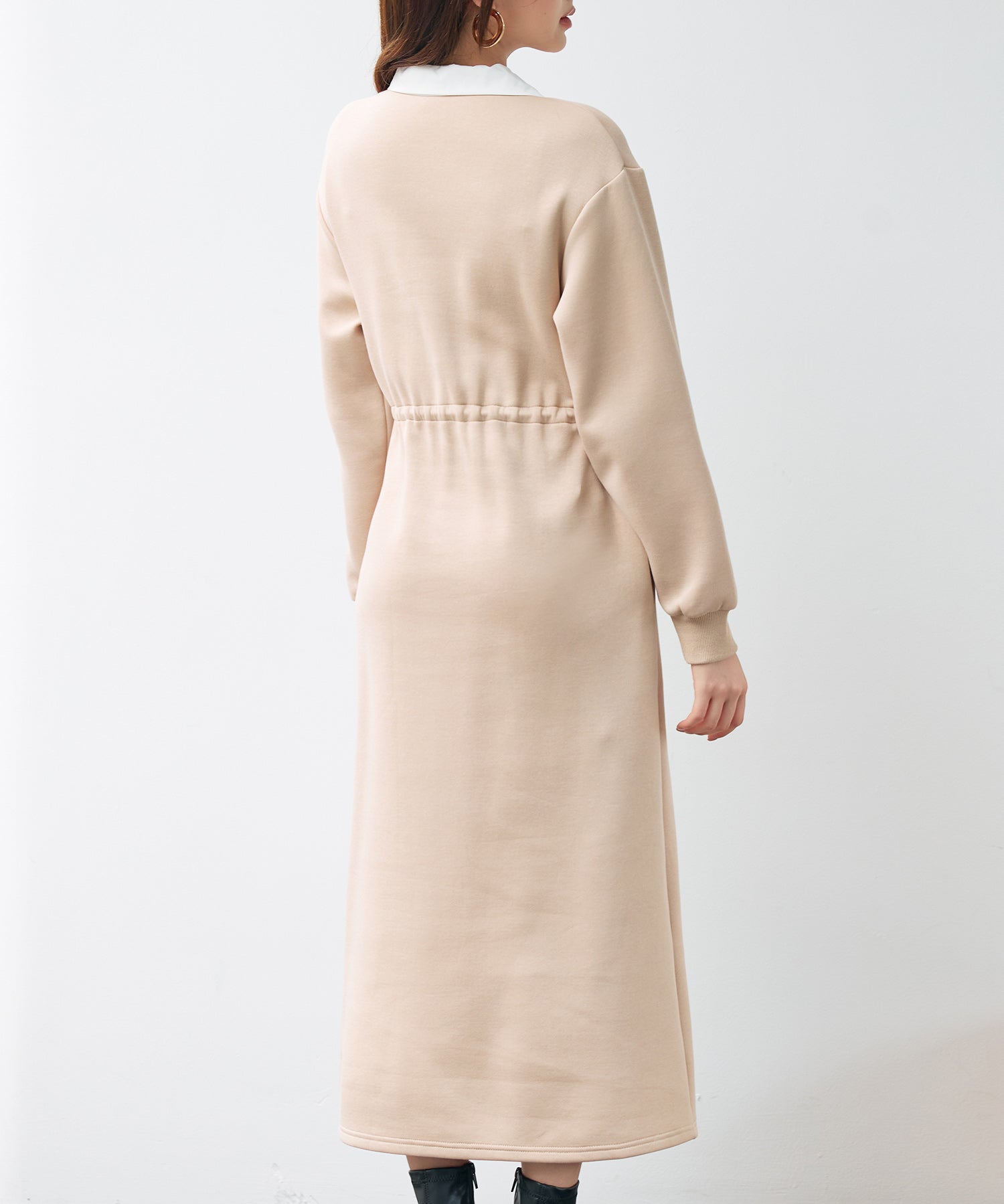 ドッキングプルオーバーロングワンピースsdp0329 ベージュ