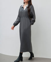 ドッキングプルオーバーロングワンピースsdp0329 グレー
