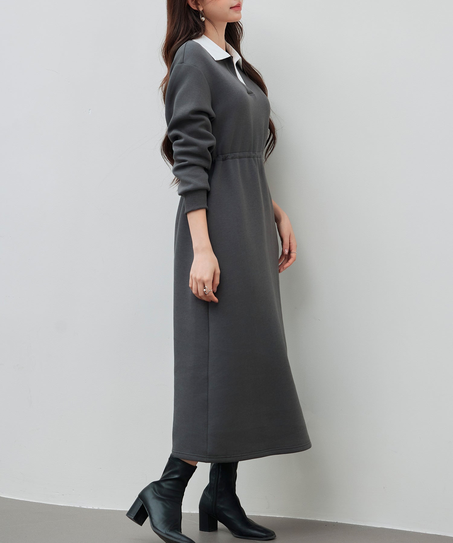 ドッキングプルオーバーロングワンピースsdp0329 グレー