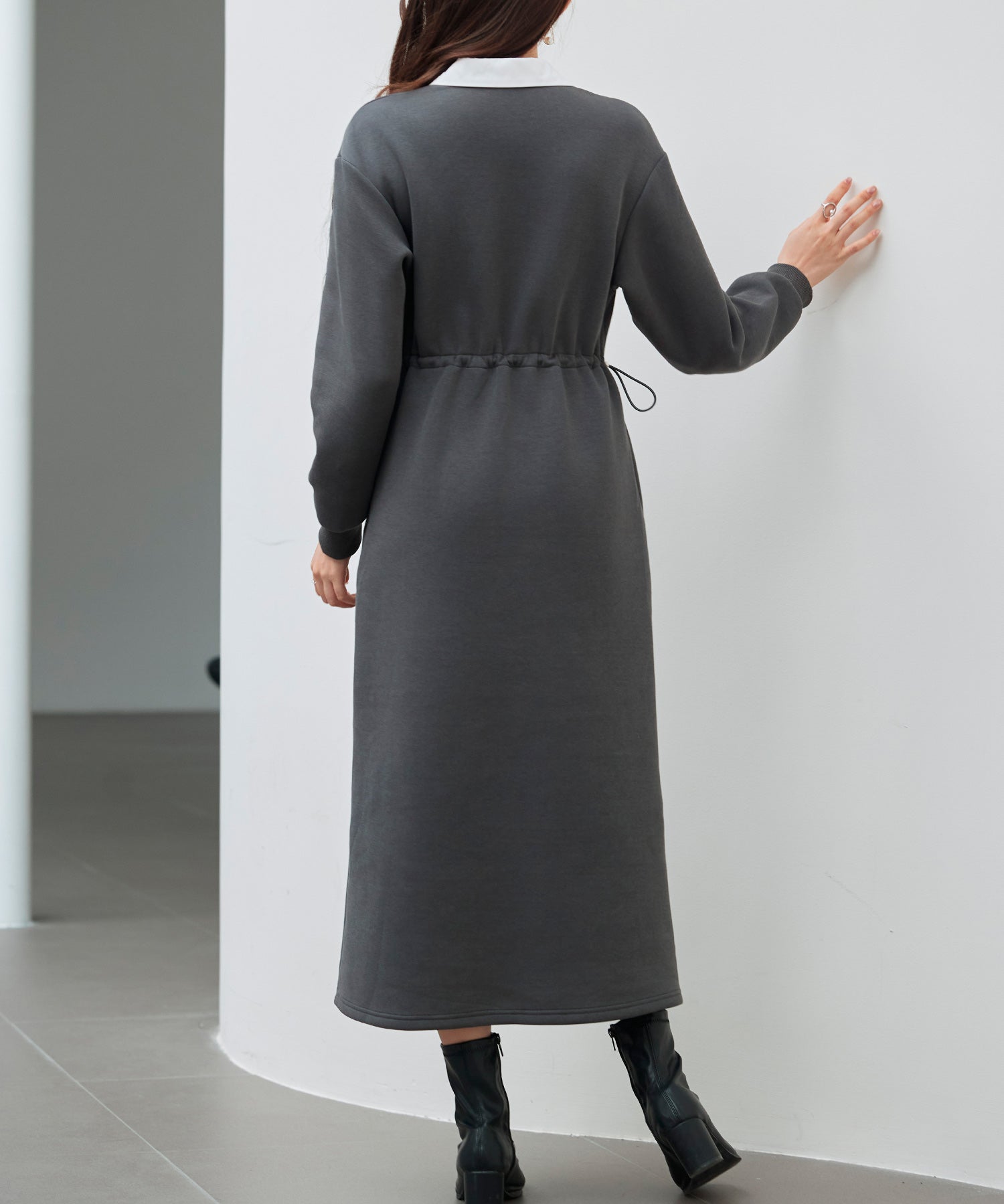 ドッキングプルオーバーロングワンピースsdp0329 グレー