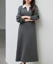 ドッキングプルオーバーロングワンピースsdp0329 グレー