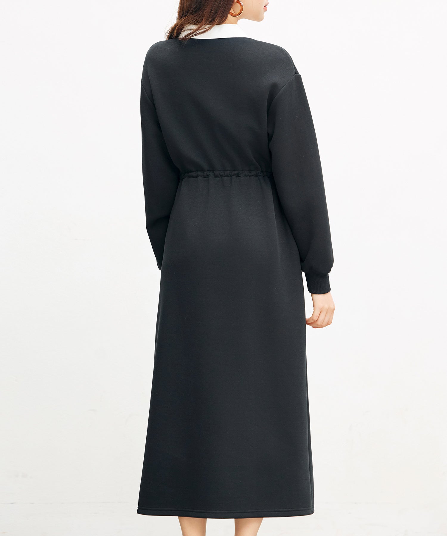 ドッキングプルオーバーロングワンピースsdp0329 ブラック