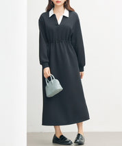 ドッキングプルオーバーロングワンピースsdp0329 ブラック