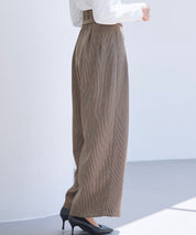 グレンチェックのハイウエストドカンパンツsdp0330 ブラウン