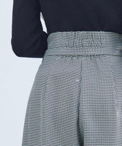 グレンチェックのハイウエストドカンパンツsdp0330 グレー