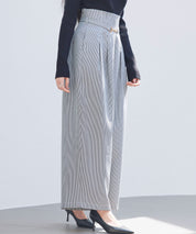 グレンチェックのハイウエストドカンパンツsdp0330 グレー