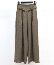 グレンチェックのハイウエストドカンパンツsdp0330 ブラウン