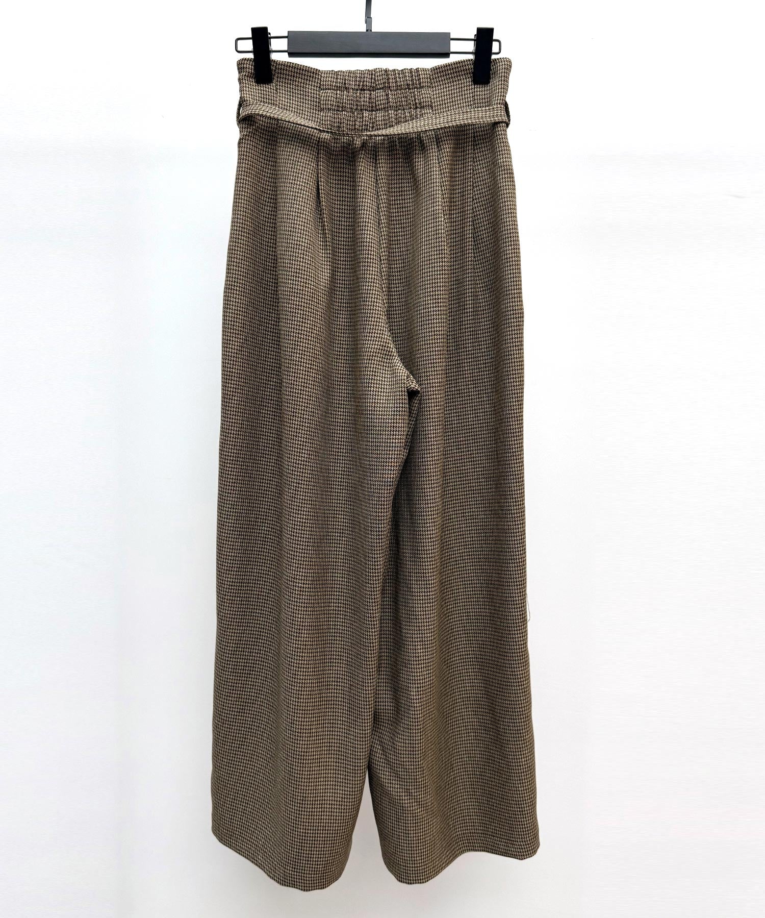 グレンチェックのハイウエストドカンパンツsdp0330 ブラウン