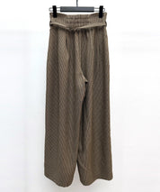 グレンチェックのハイウエストドカンパンツsdp0330 ブラウン