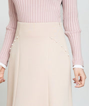 ダンボールニットのロング丈マーメイドスカートsdp0331 ベージュ