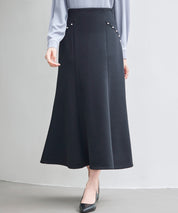 ダンボールニットのロング丈マーメイドスカートsdp0331 ブラック