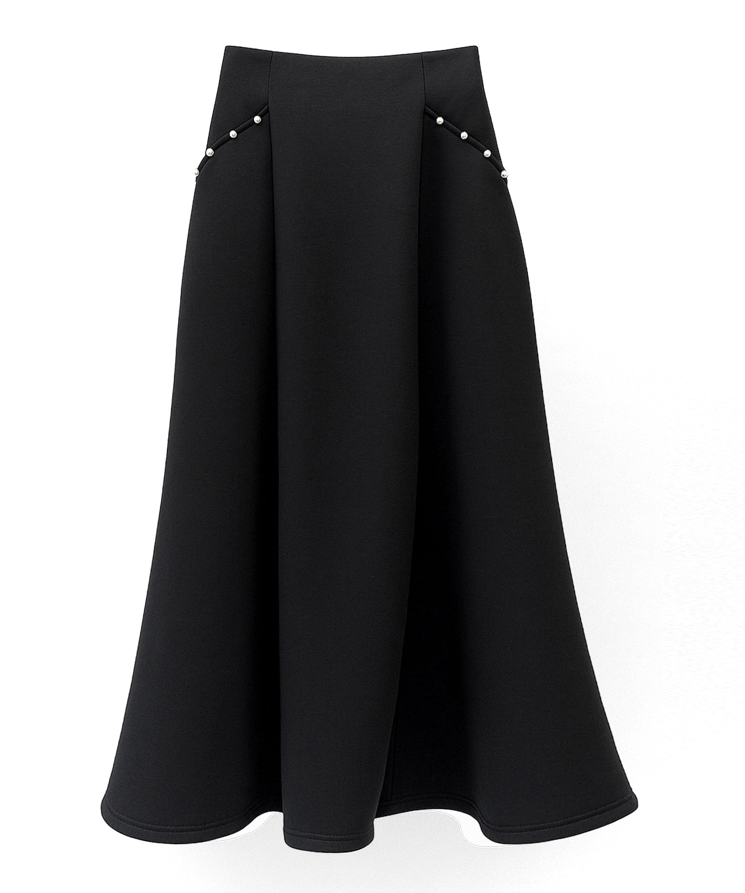 ダンボールニットのロング丈マーメイドスカートsdp0331 ブラック