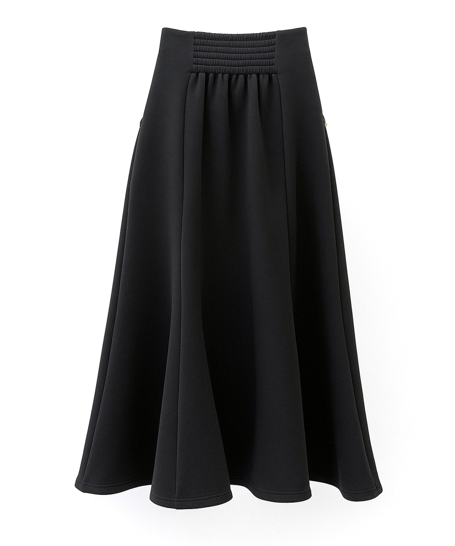ダンボールニットのロング丈マーメイドスカートsdp0331 ブラック