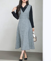 ノースリーブ Vネックワンピースsdp0332-102-18