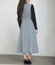 ノースリーブ Vネックワンピースsdp0332 グレー