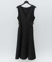 ノースリーブ Vネックワンピースsdp0332 ブラック