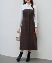 ドッキングビスチェワンピースsdp0333 チョコ