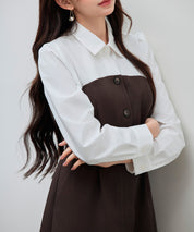 ドッキングビスチェワンピースsdp0333 チョコ