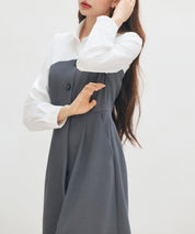 ドッキングビスチェワンピースsdp0333 チャコール