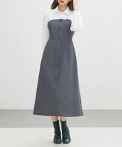 ドッキングビスチェワンピースsdp0333 チャコール