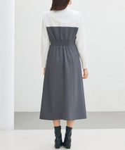 ドッキングビスチェワンピースsdp0333 チャコール