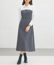 ドッキングビスチェワンピースsdp0333 チャコール